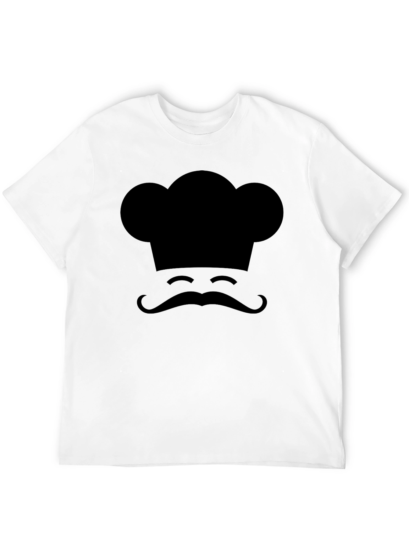Chef Hat & Mustache Graphic Tee - Black