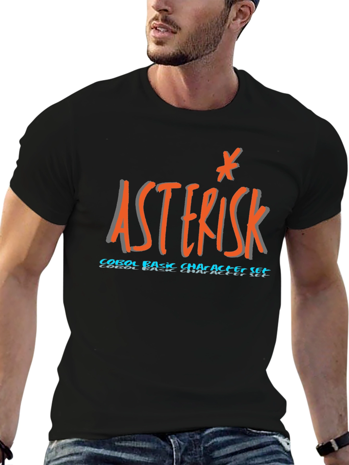 Asterisk COBOL T-Shirt - Basic Character Set Programmer Tee