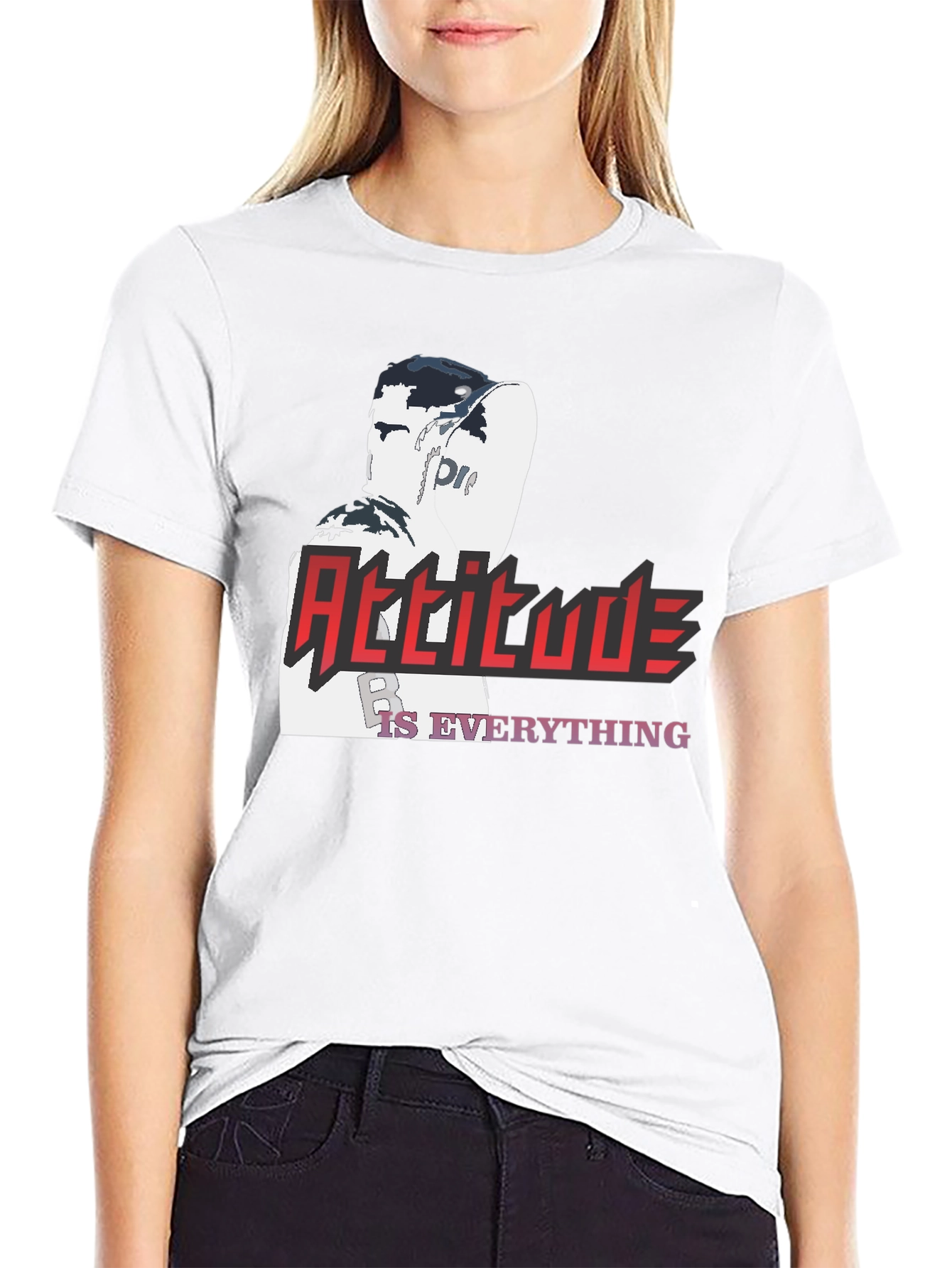 Attitude is Everything Graphic T-Shirt - Stylish Black Tee