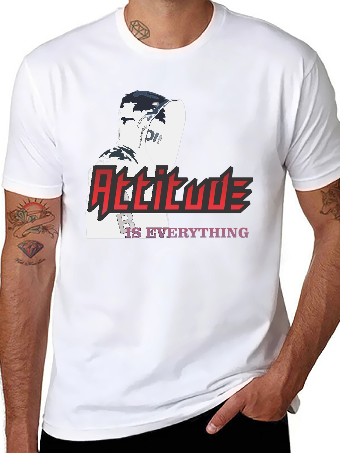 Attitude is Everything Graphic T-Shirt - Stylish Black Tee
