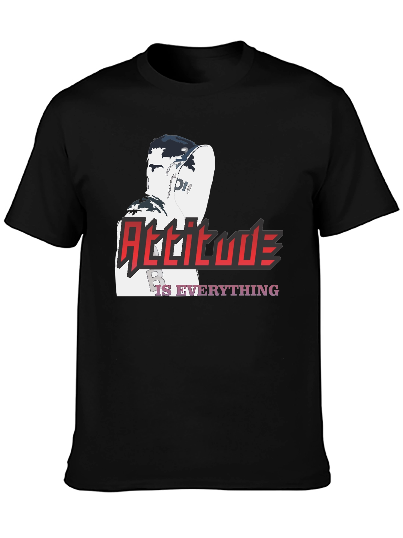 Attitude is Everything Graphic T-Shirt - Stylish Black Tee