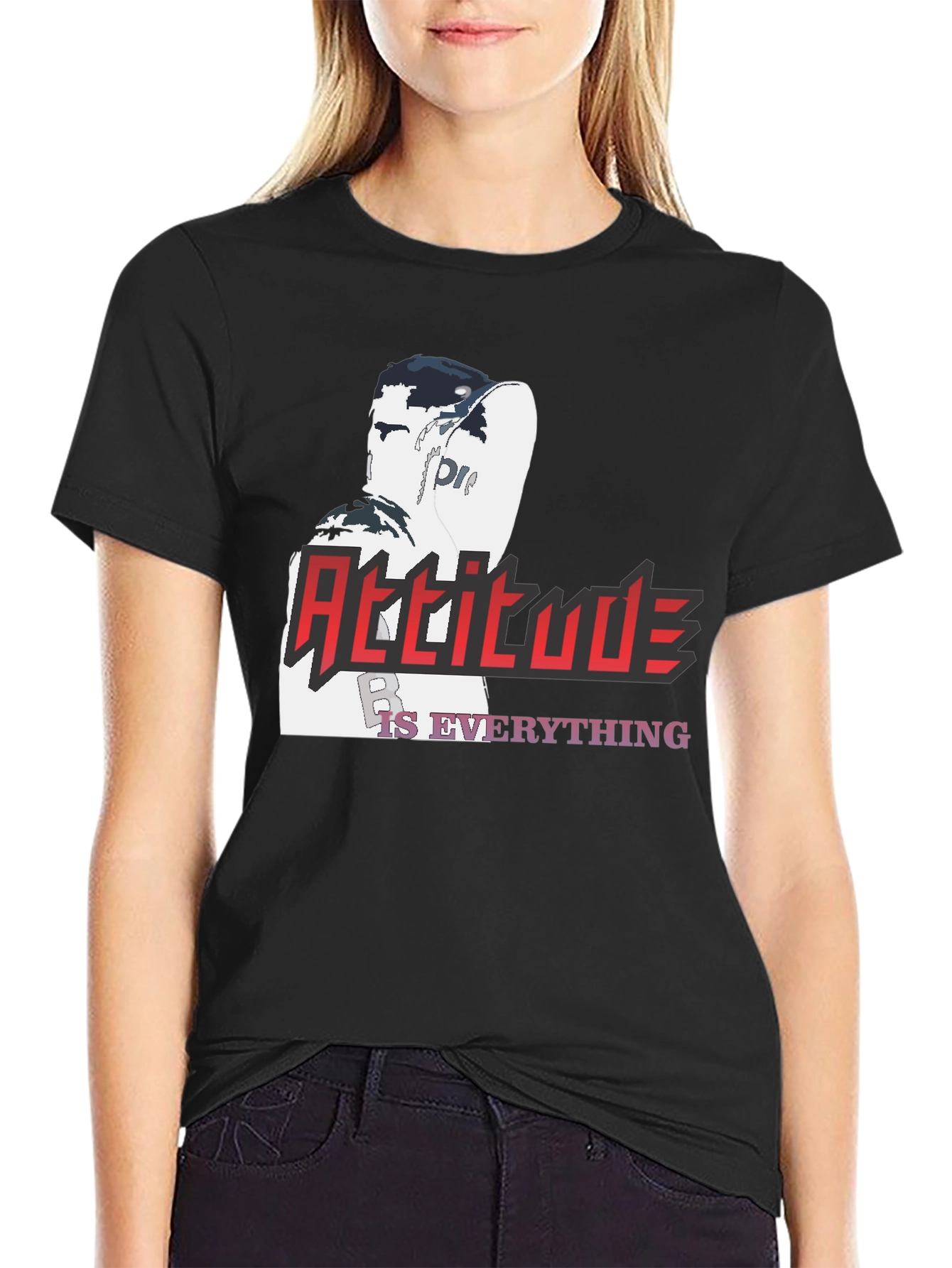 Attitude is Everything Graphic T-Shirt - Stylish Black Tee