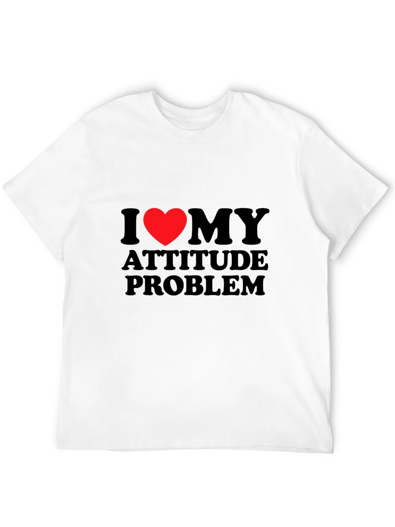 I Heart My Attitude Problem - Black T-Shirt