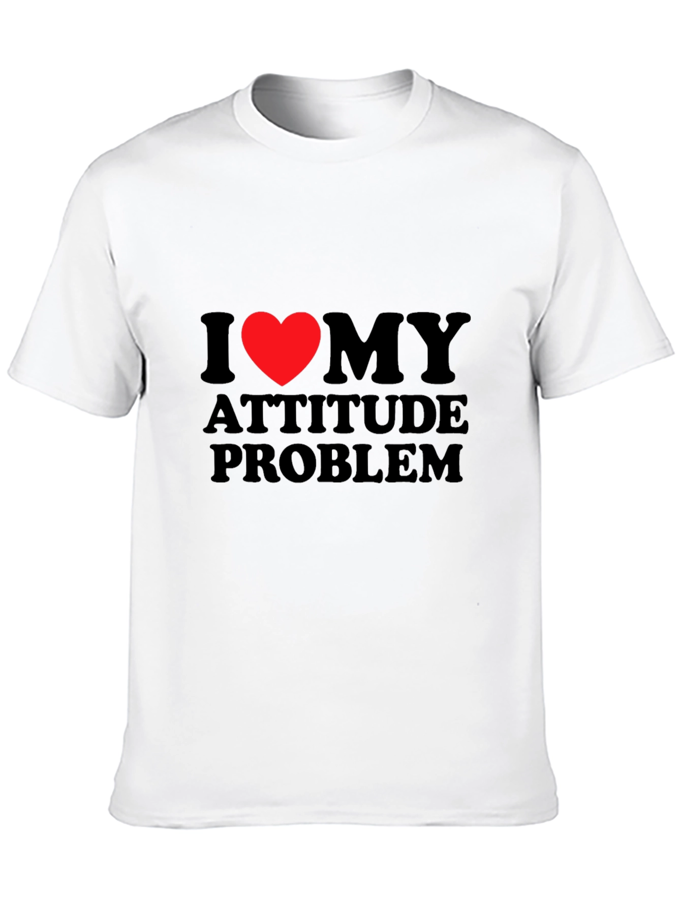 I Heart My Attitude Problem - Black T-Shirt