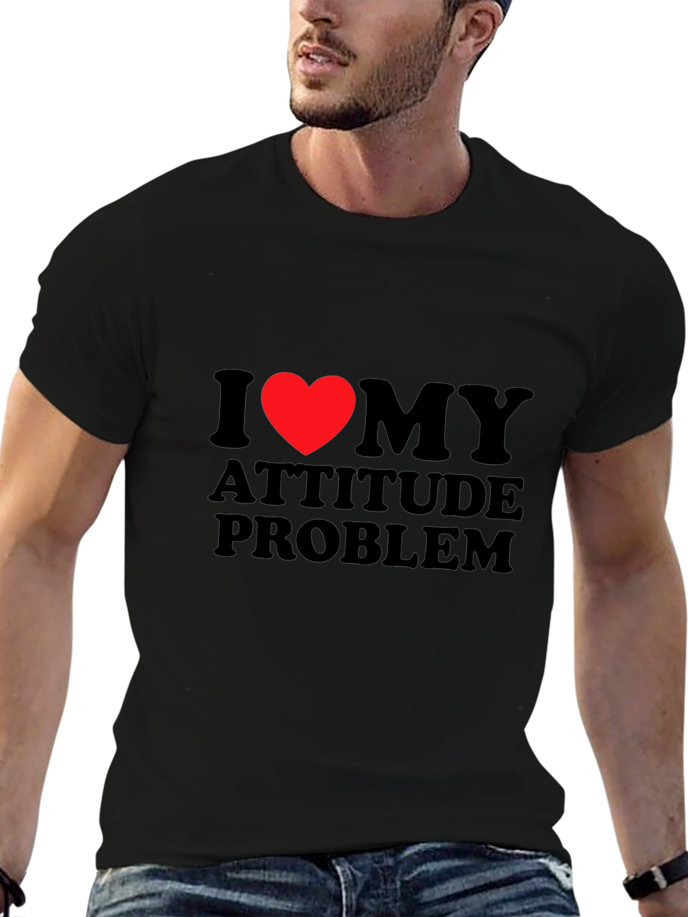 I Heart My Attitude Problem - Black T-Shirt