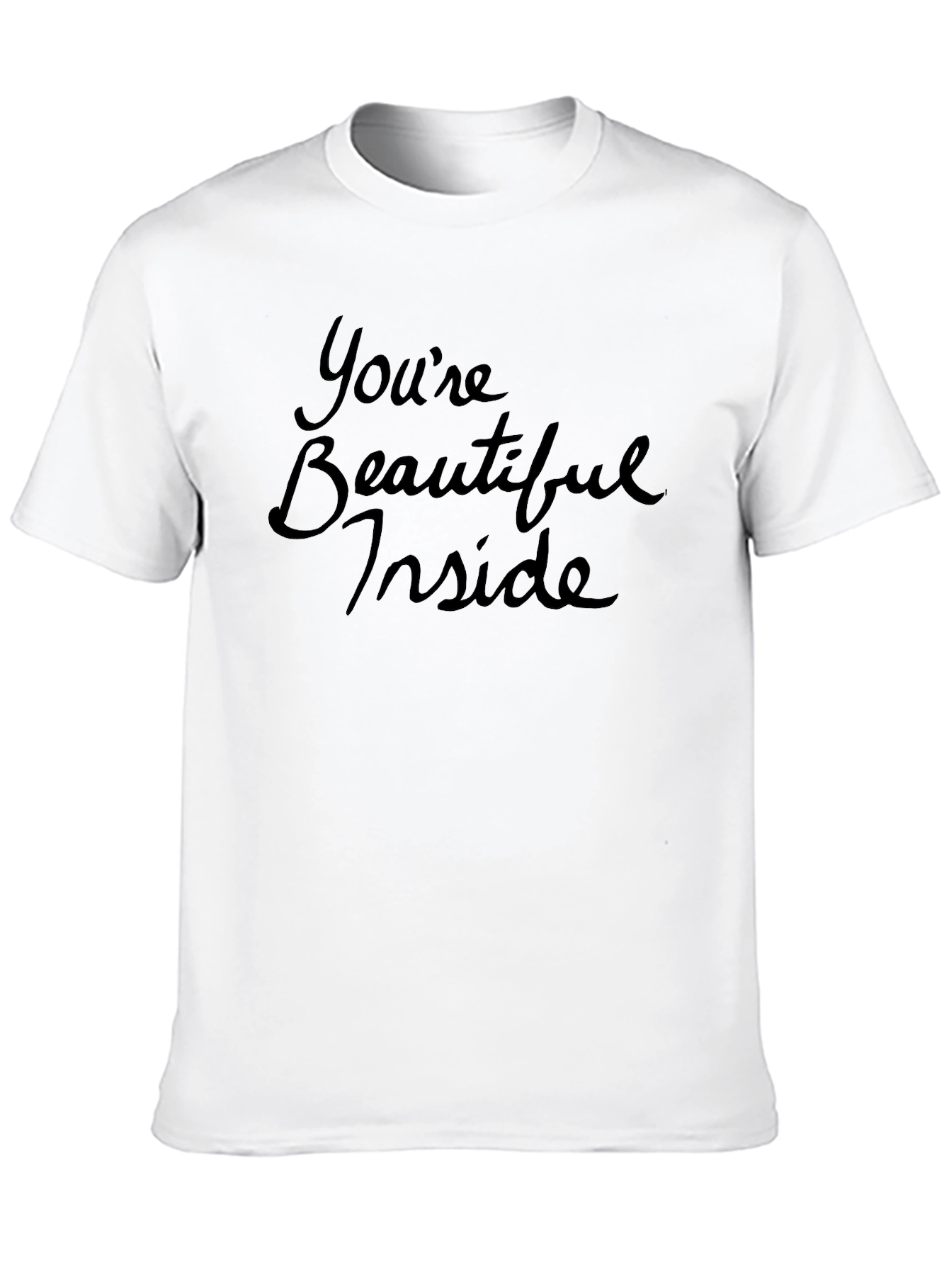 Youre Beautiful Inside Graphic Tee - Soft Black