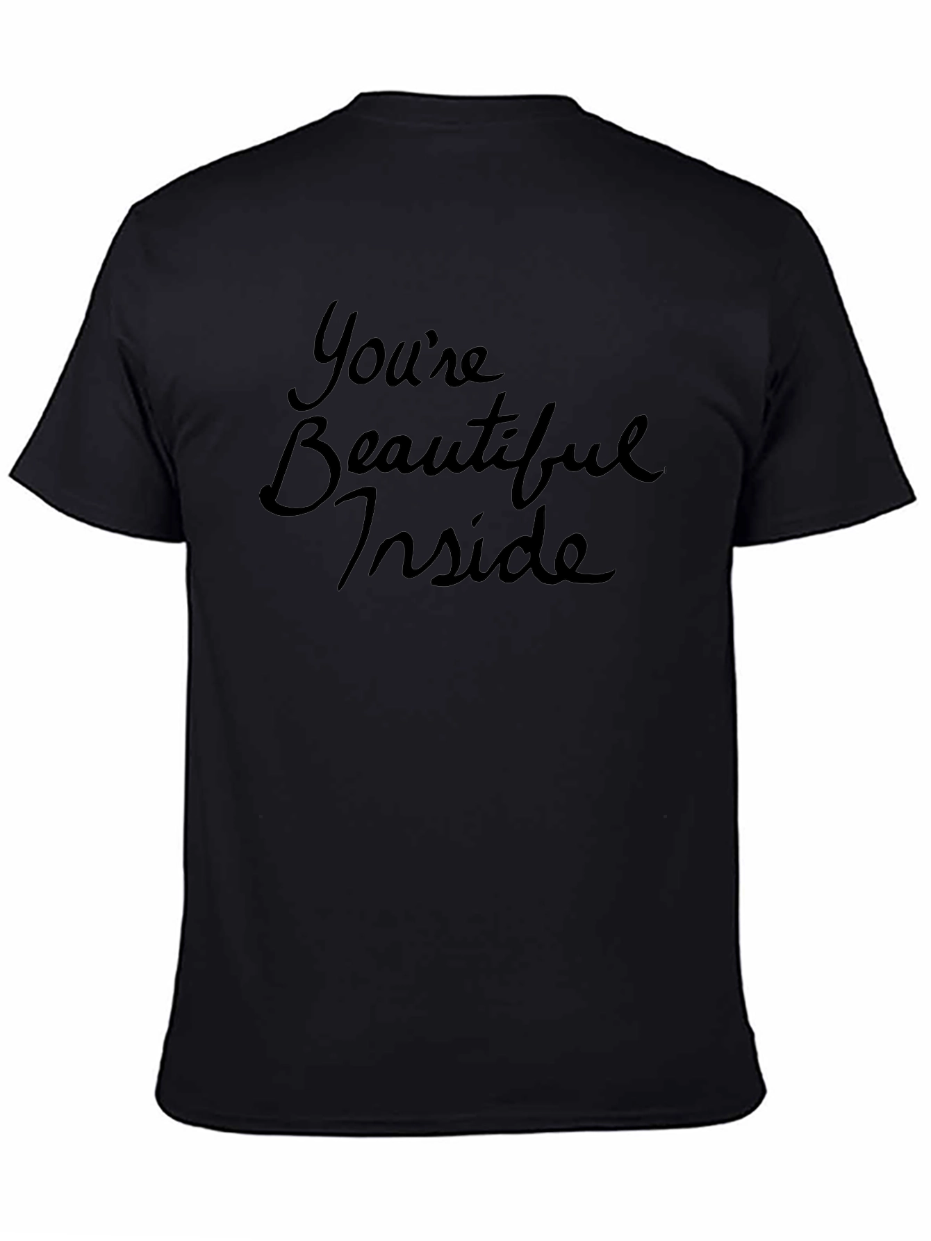 Youre Beautiful Inside Graphic Tee - Soft Black