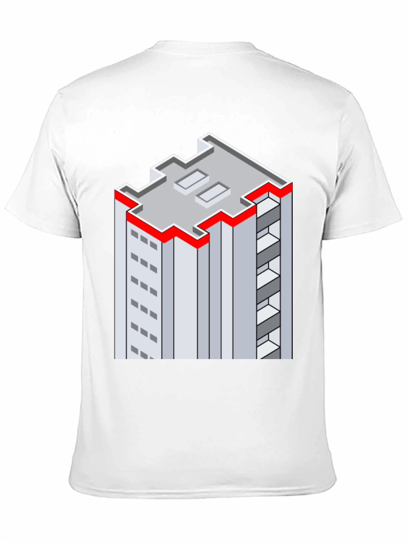 Isometric Building Graphic Tee - Unique Style