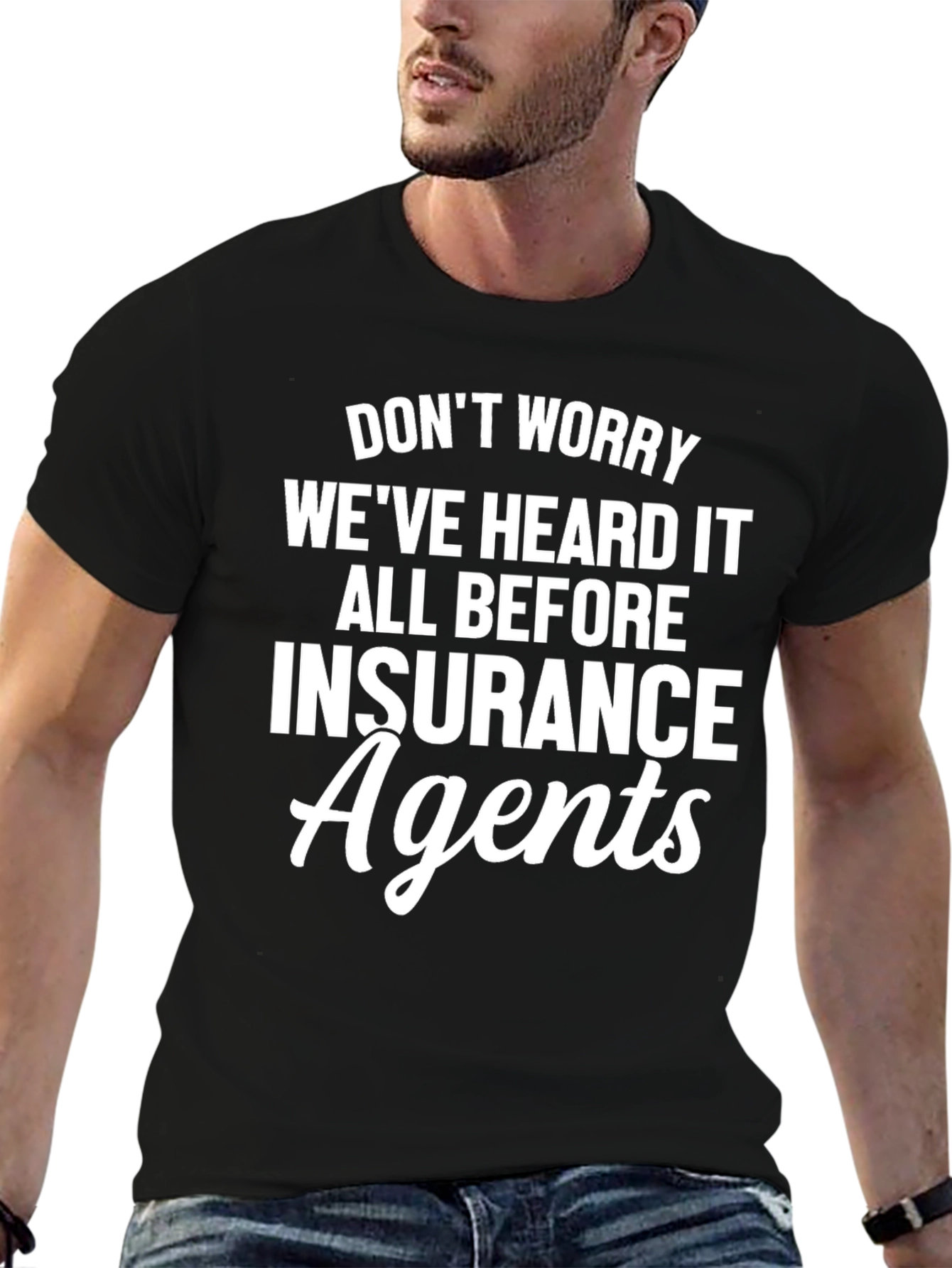 Insurance Agents Funny Graphic T-Shirt - Black