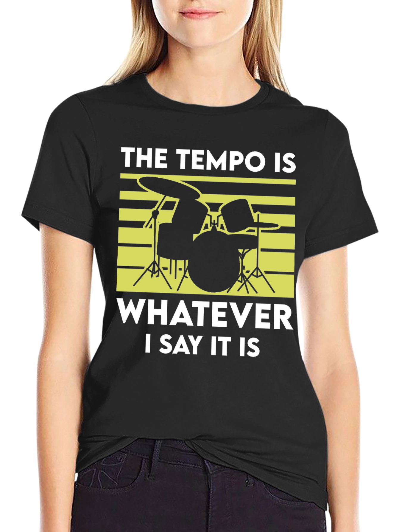 Tempo Drummer T-Shirt - Funny Musician Tee