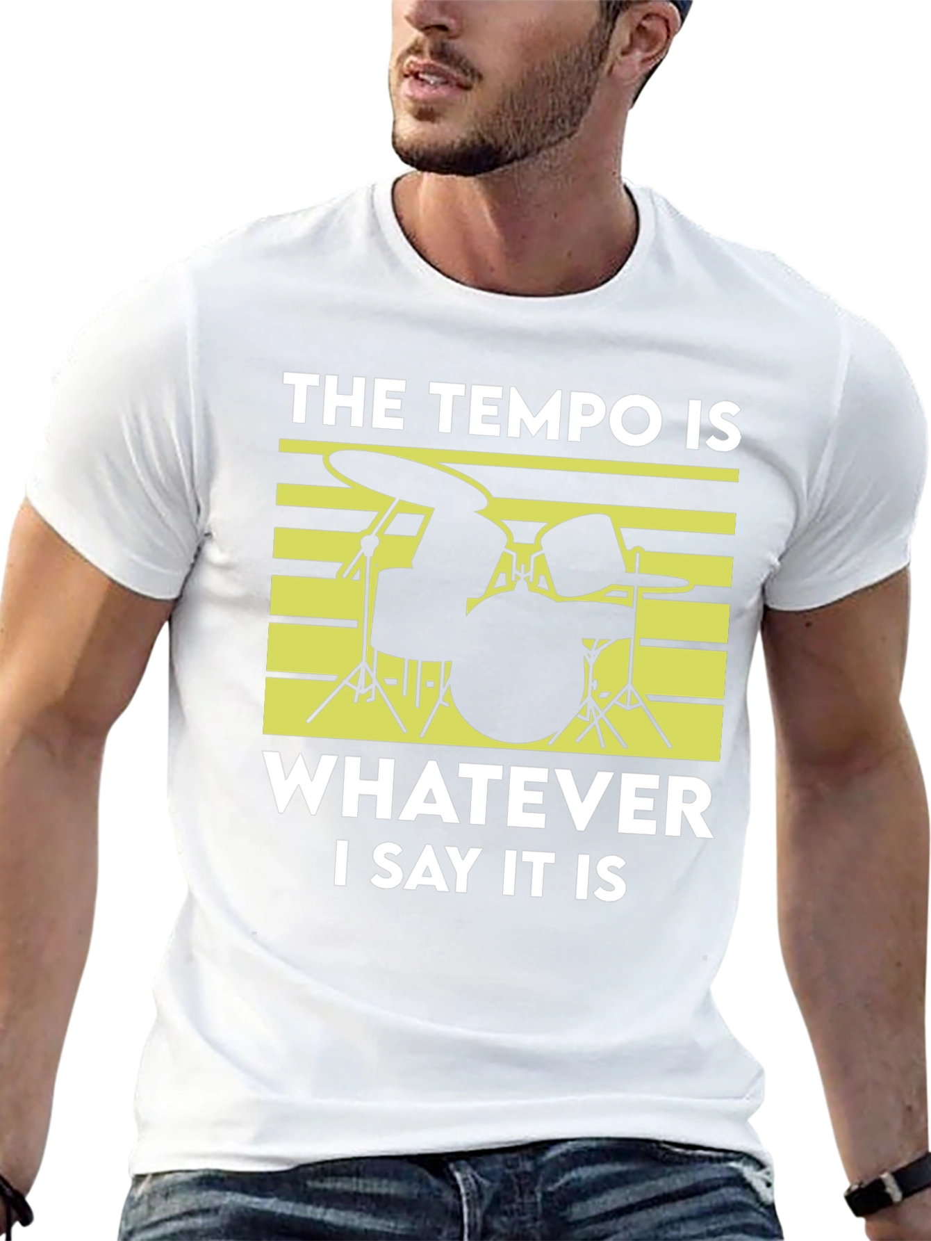 Tempo Drummer T-Shirt - Funny Musician Tee