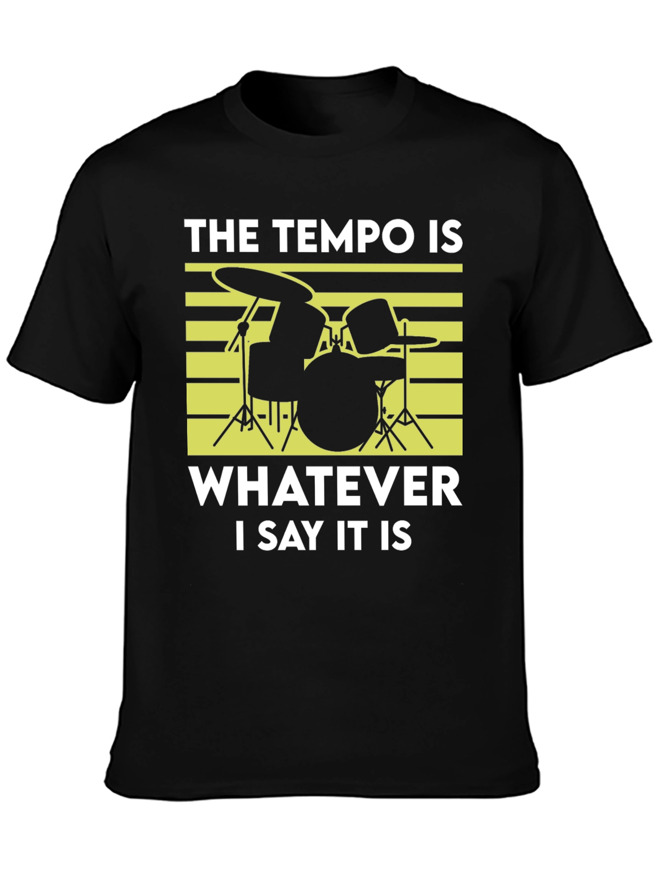 Tempo Drummer T-Shirt - Funny Musician Tee