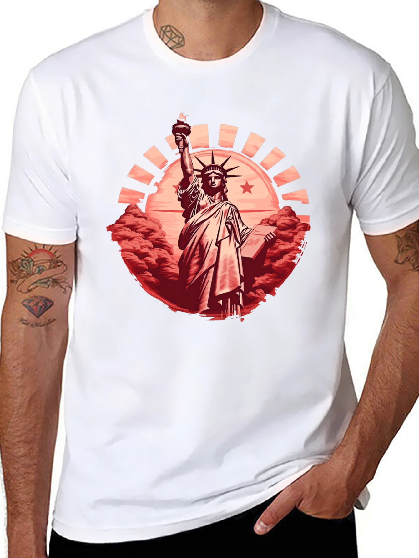 Statue of Liberty Graphic Tee - Patriotic Shirt