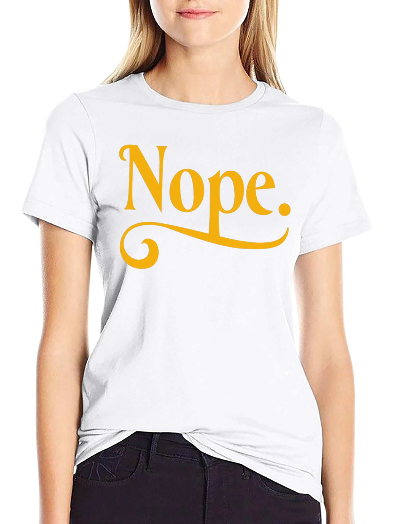 Nope. Black Graphic Tee - Casual & Comfy