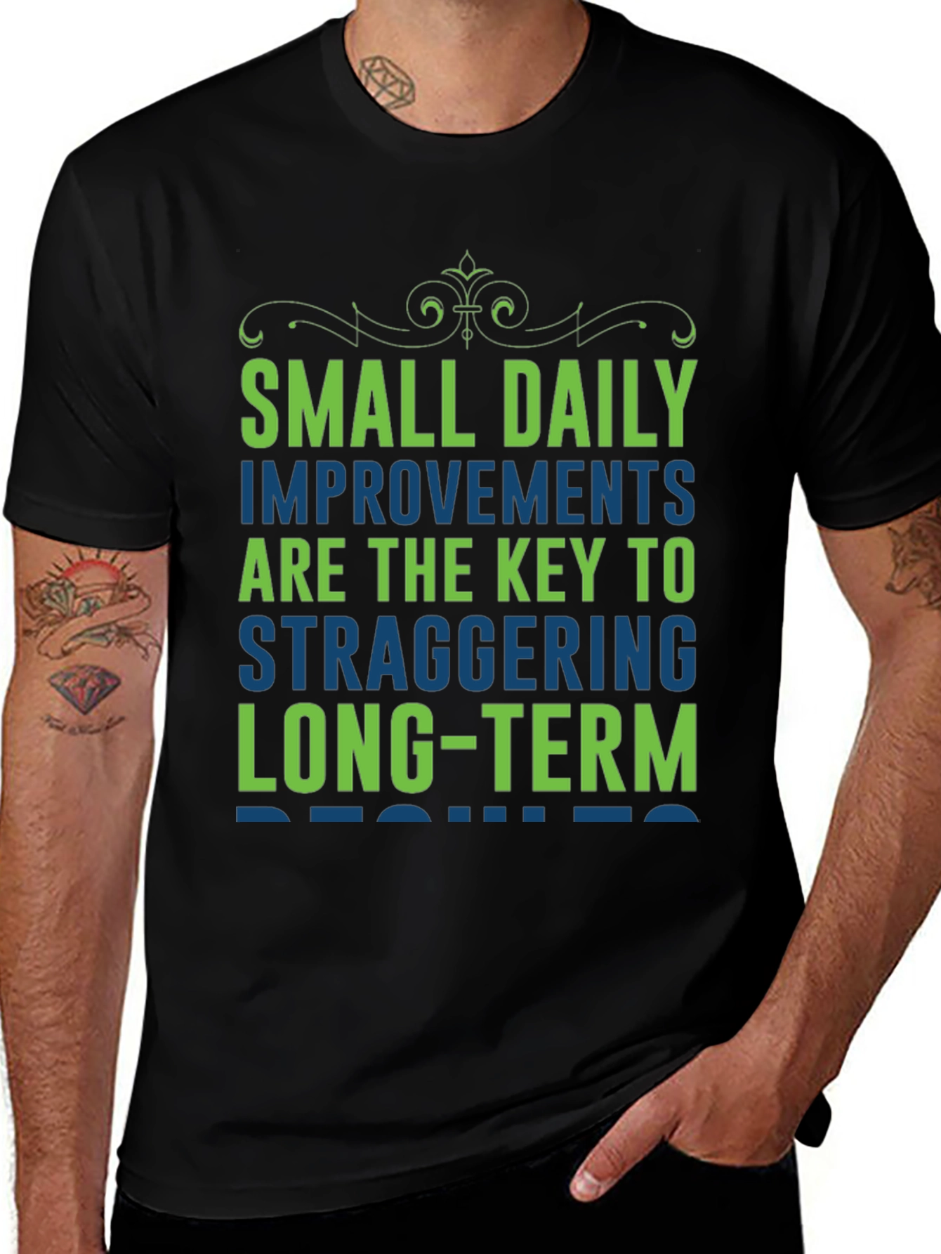 Motivational T-Shirt: Small Daily Improvements