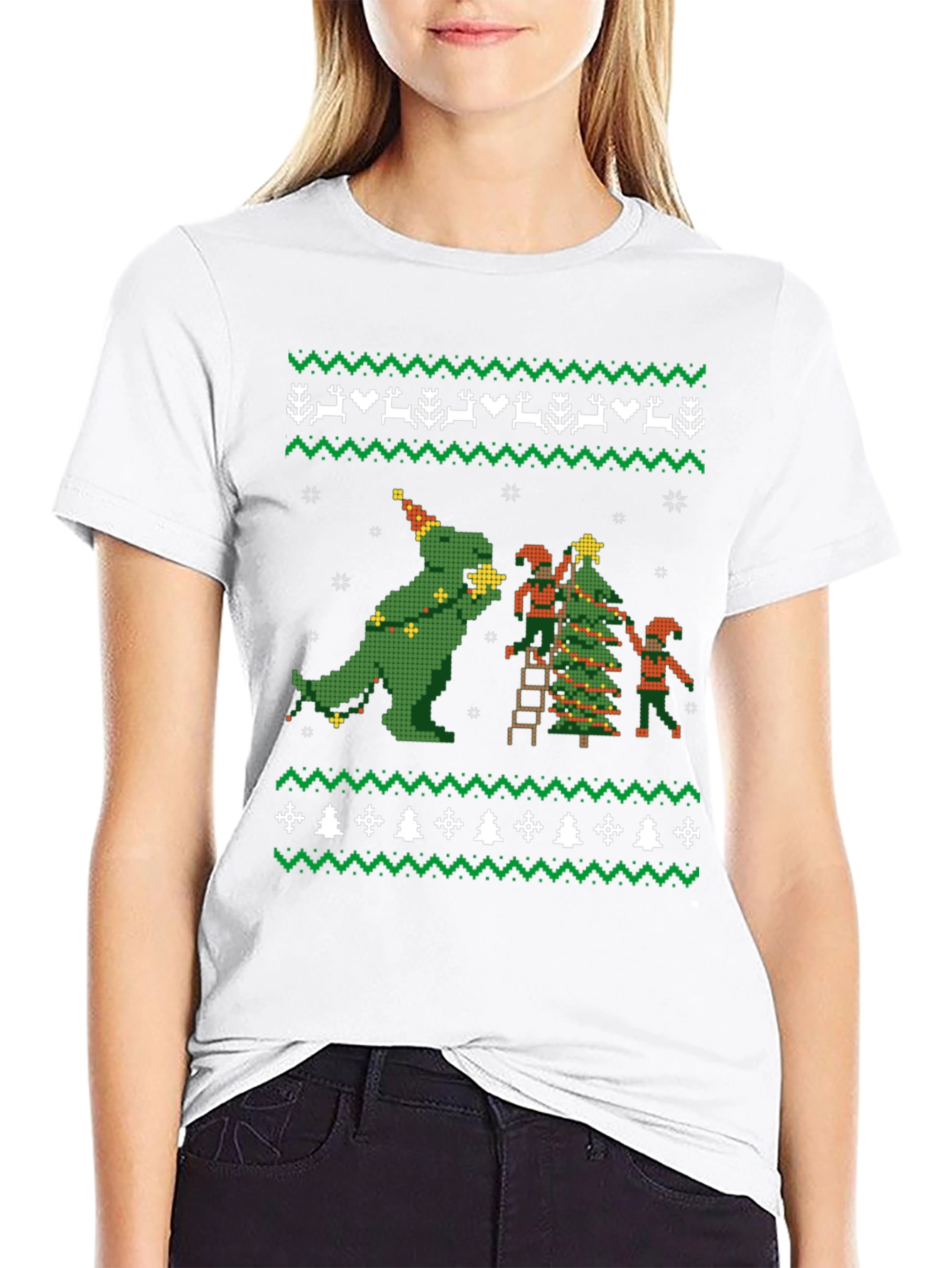 Christmas Dinosaur T-Shirt