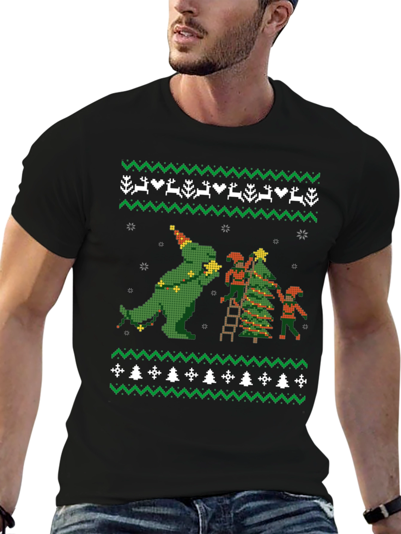 Christmas Dinosaur T-Shirt