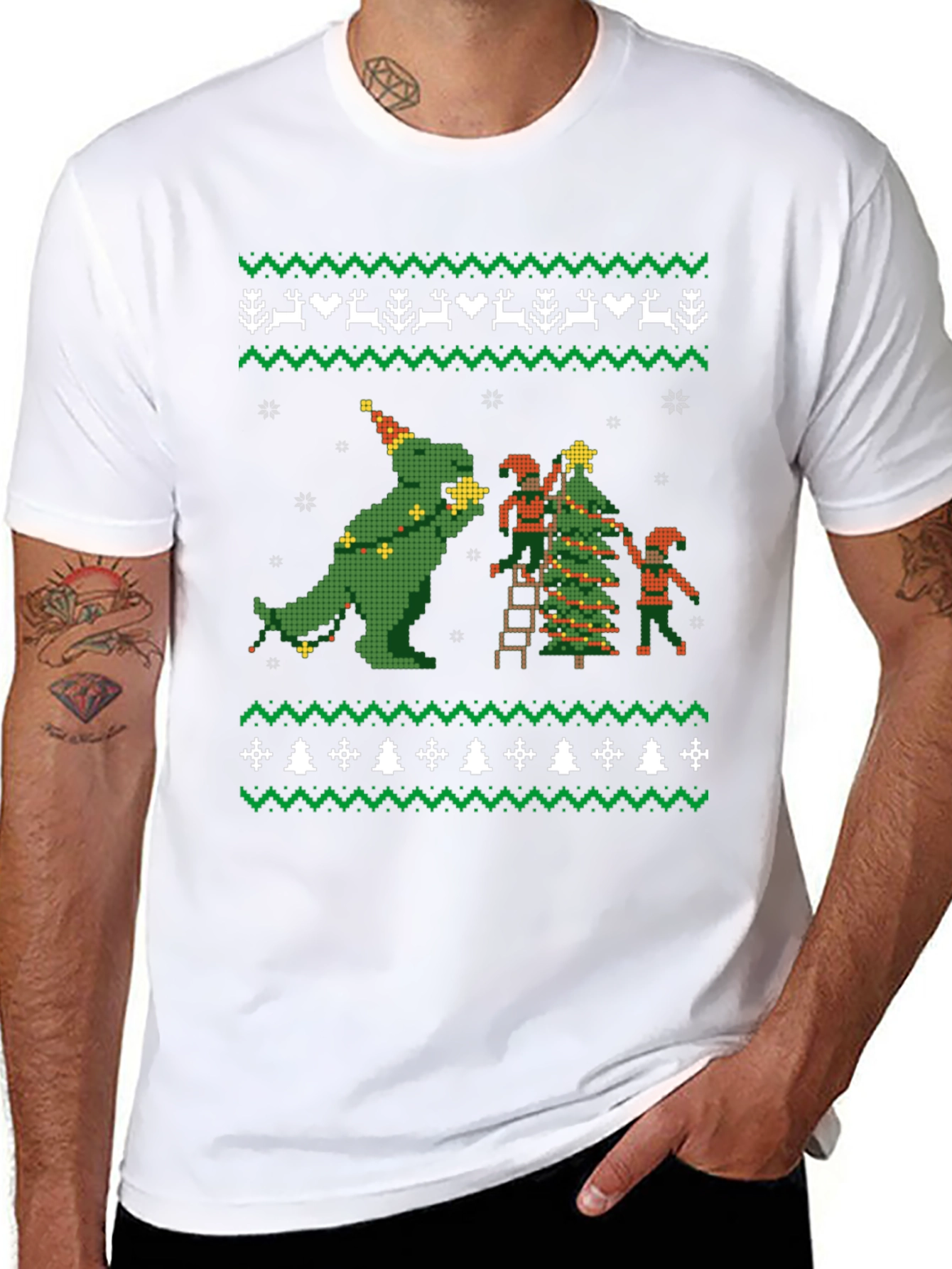 Christmas Dinosaur T-Shirt