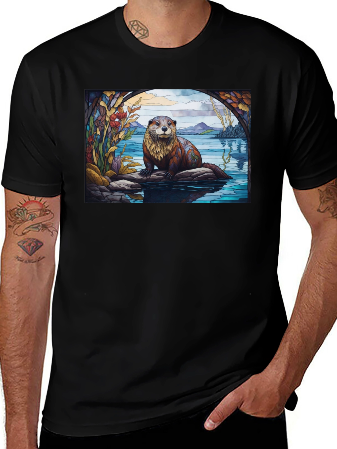 Otter Graphic Tee - Nature Lovers T-Shirt