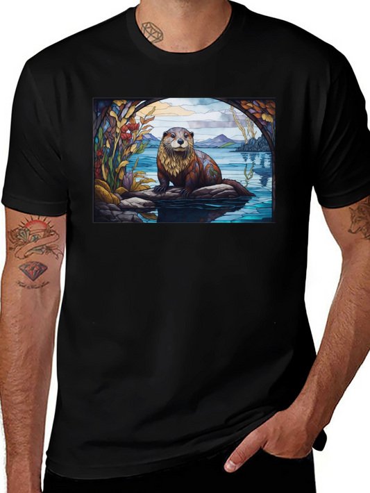 Otter Graphic Tee - Nature Lovers T-Shirt