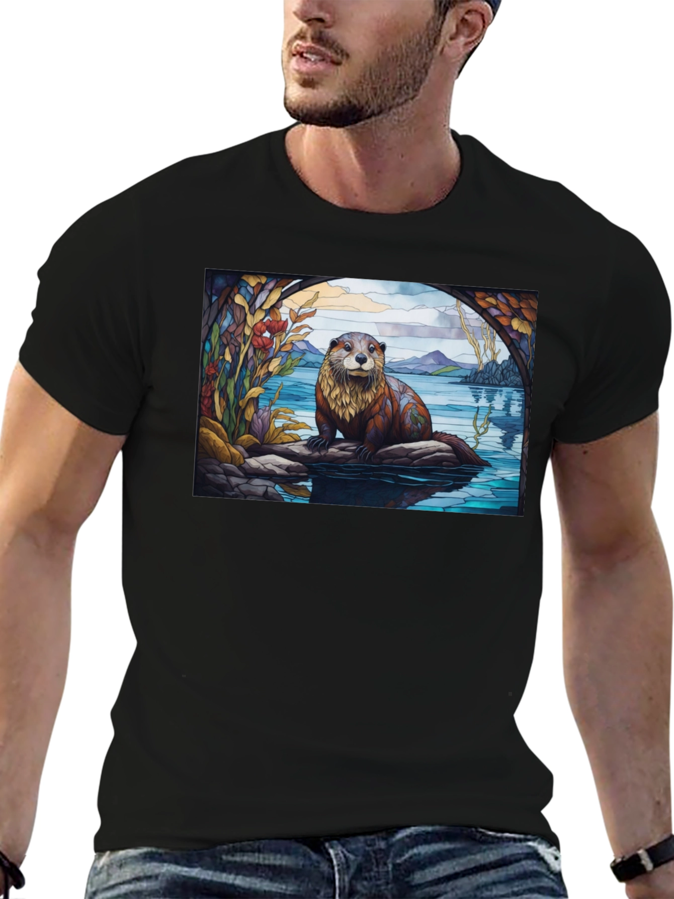 Otter Graphic Tee - Nature Lovers T-Shirt