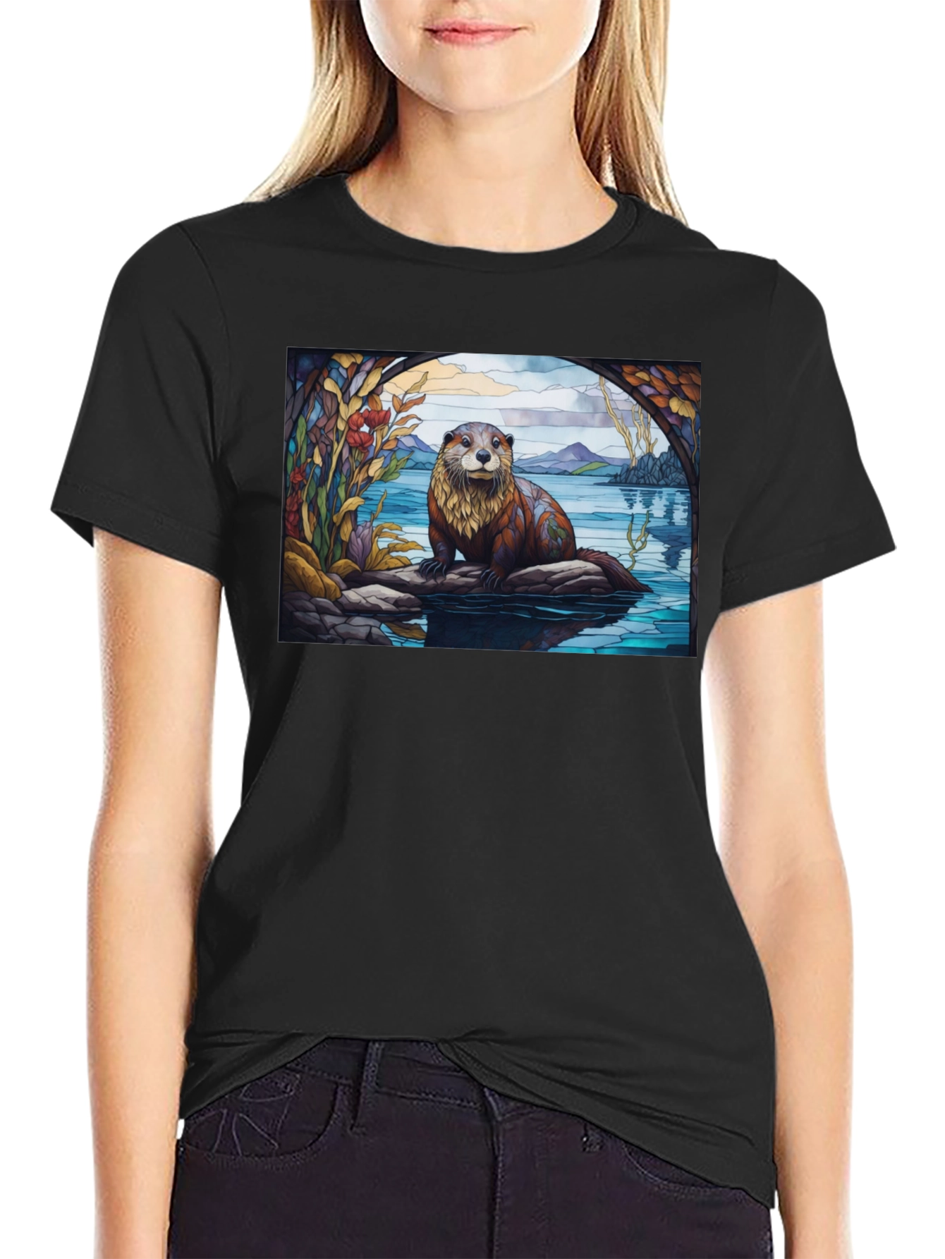 Otter Graphic Tee - Nature Lovers T-Shirt