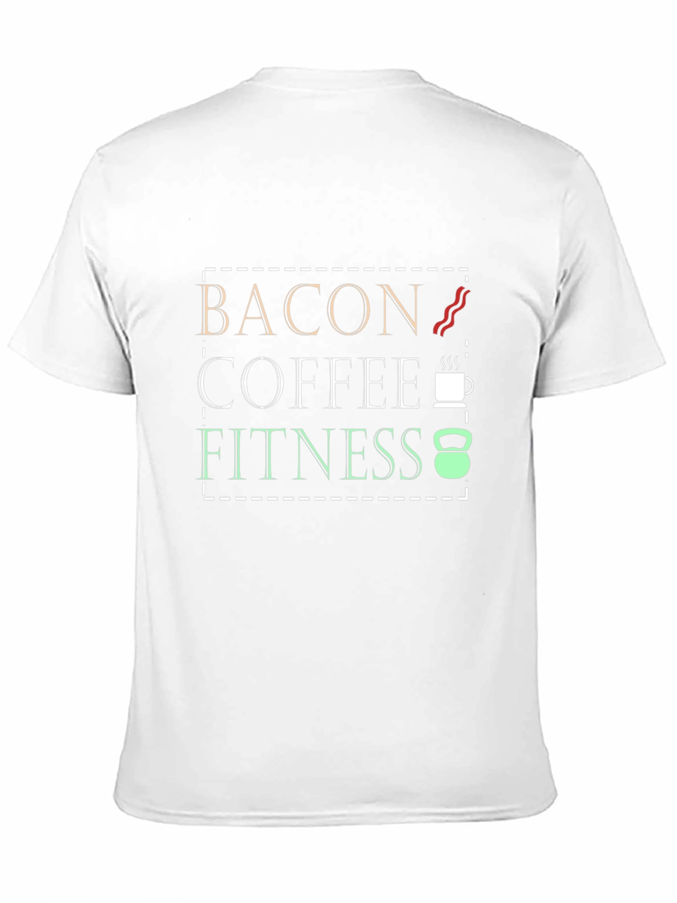 Bacon Coffee Fitness Graphic Tee - Mens Black T-Shirt