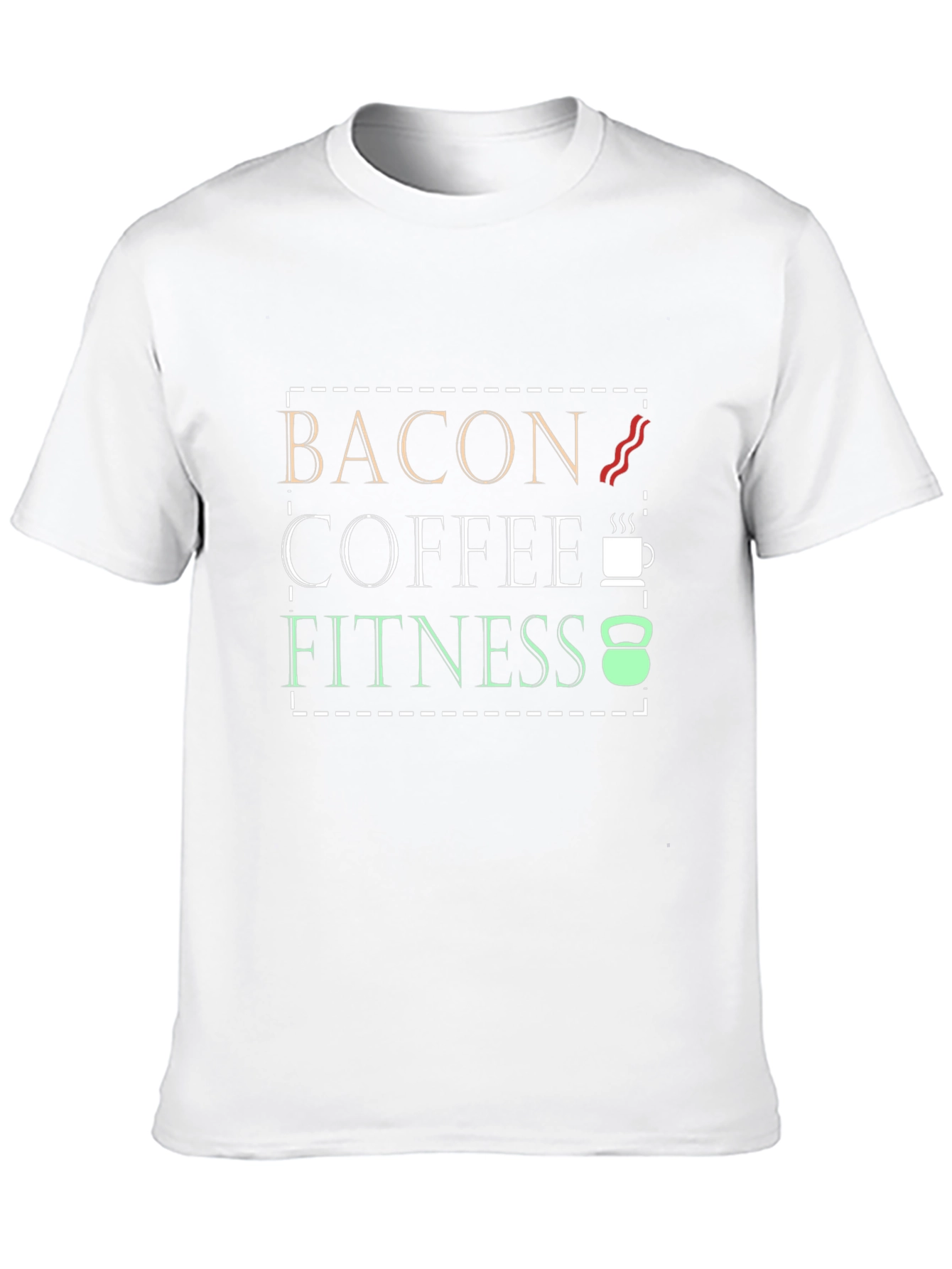 Bacon Coffee Fitness Graphic Tee - Mens Black T-Shirt