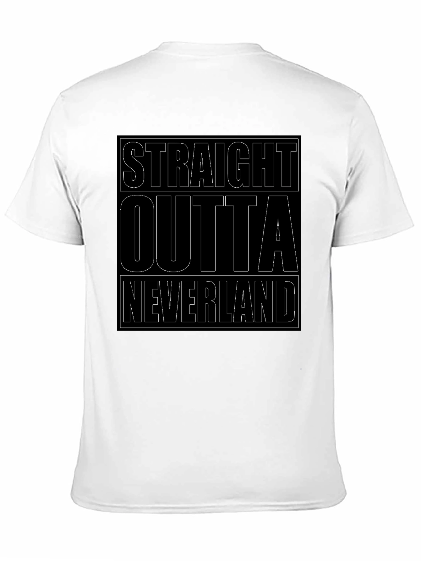 Straight Outta Neverland Black T-Shirt