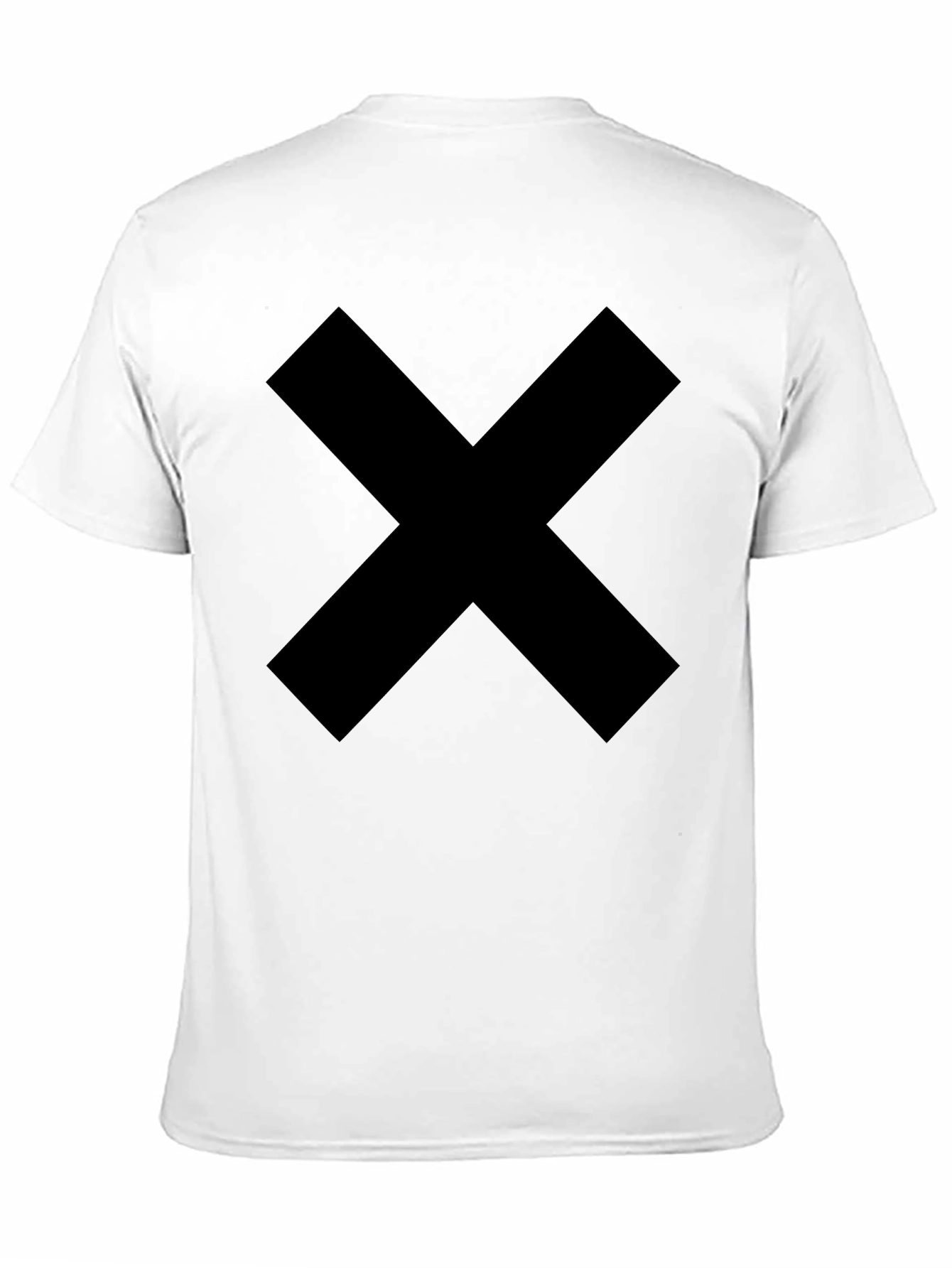Mens Black T-Shirt with Bold Cross Design