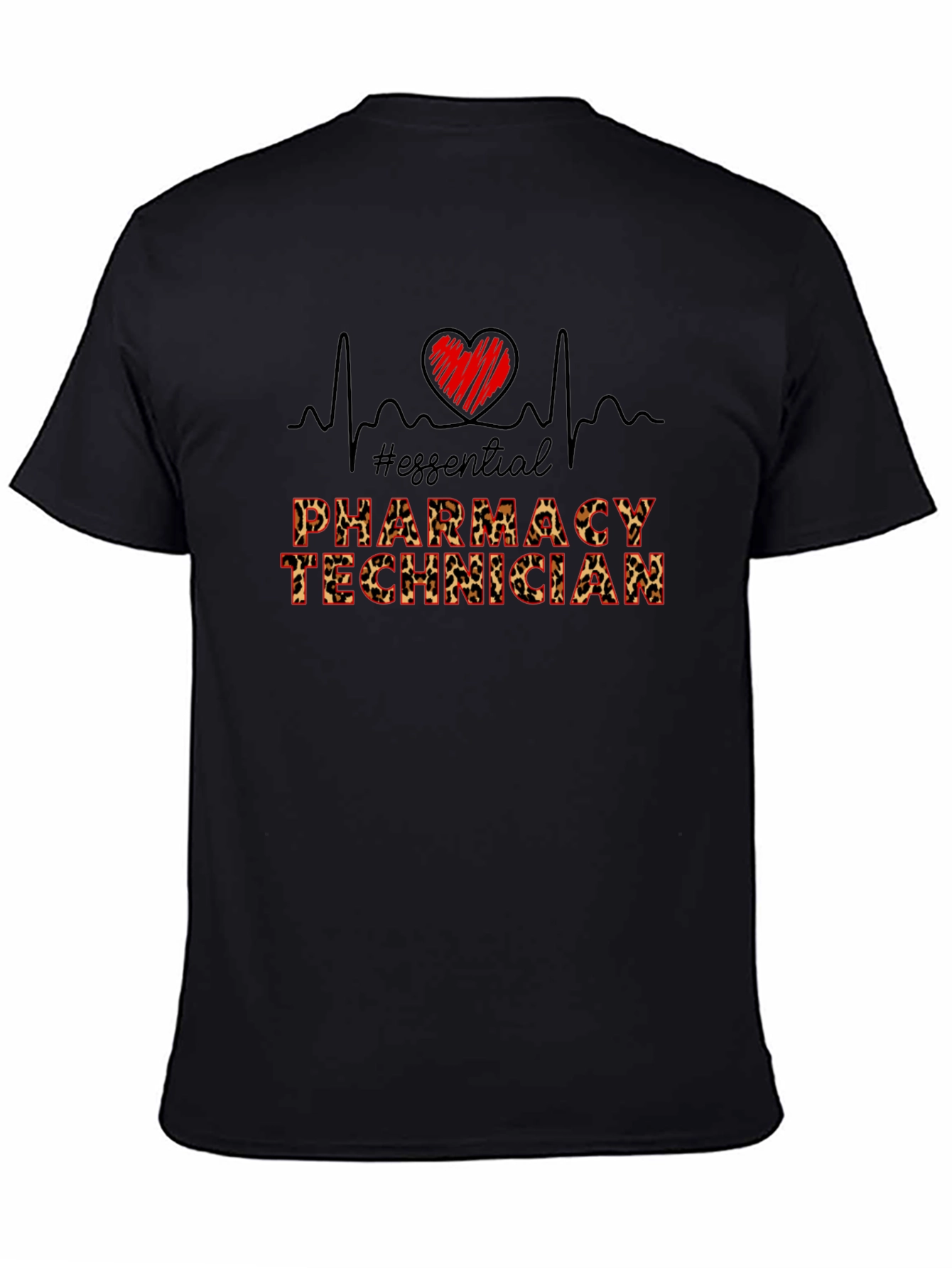 Essential Pharmacy Technician Leopard Print T-Shirt