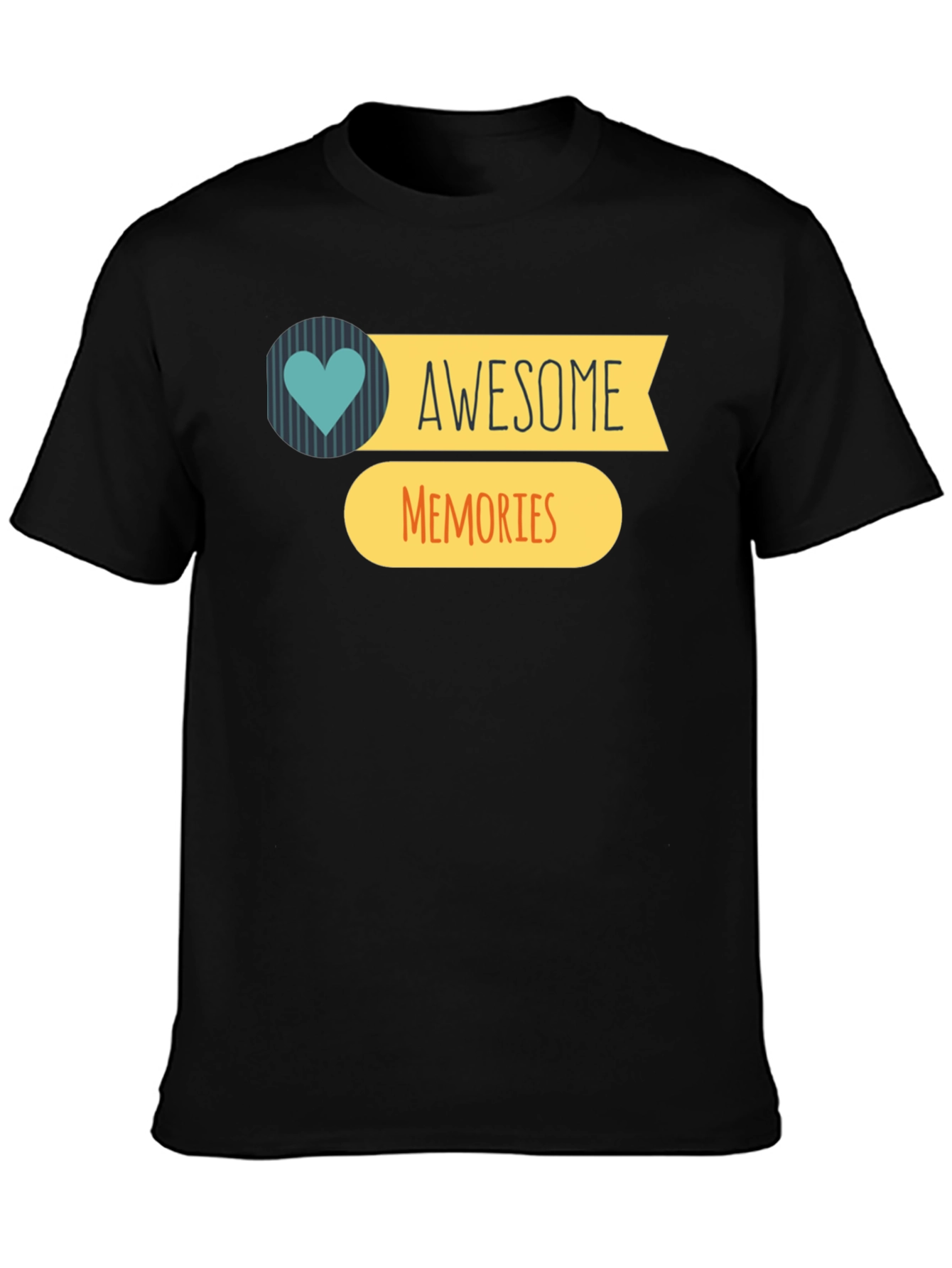 Awesome Memories Graphic T-Shirt - Black