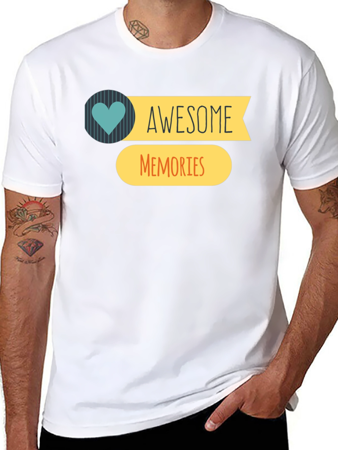 Awesome Memories Graphic T-Shirt - Black