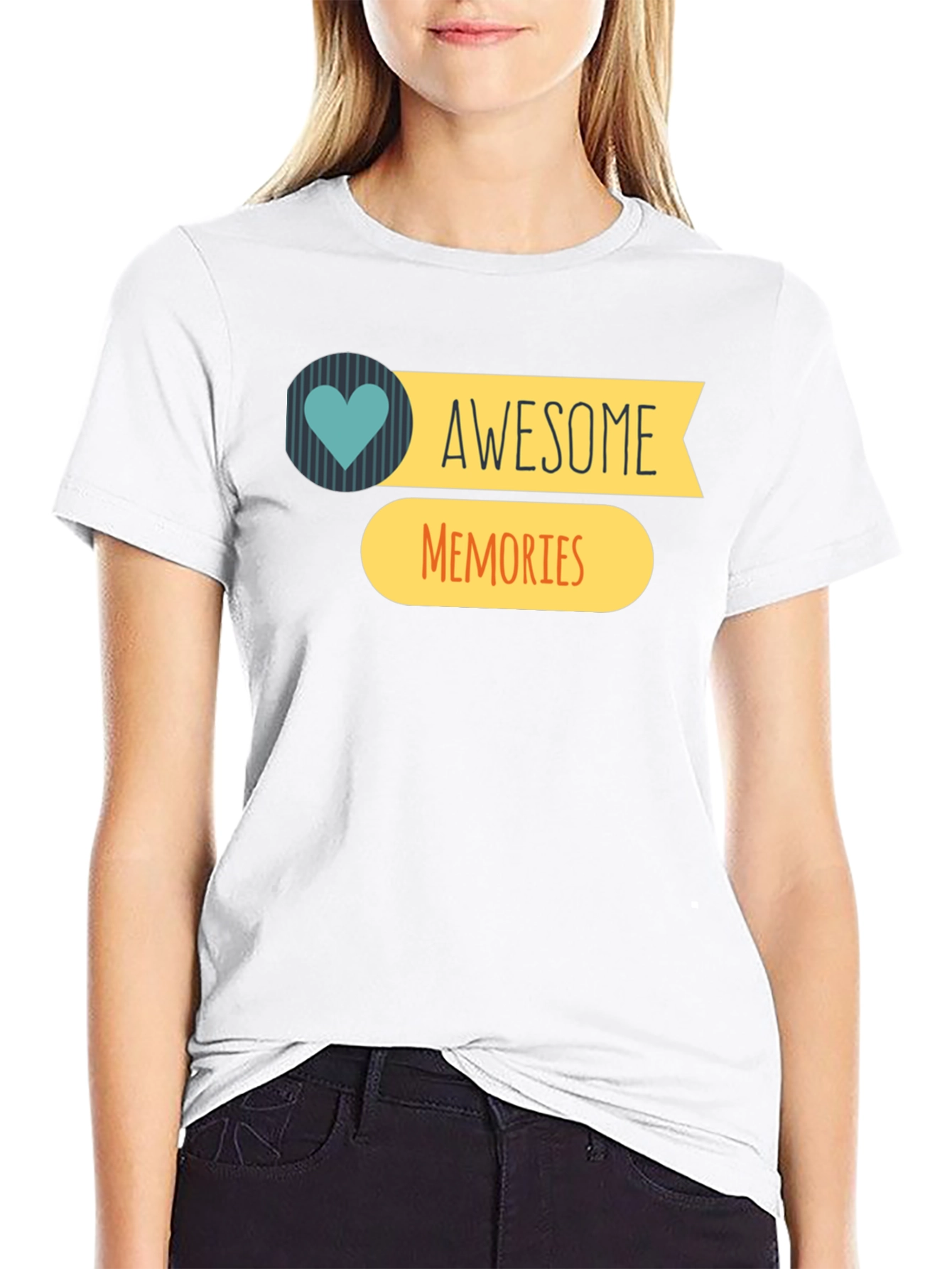 Awesome Memories Graphic T-Shirt - Black