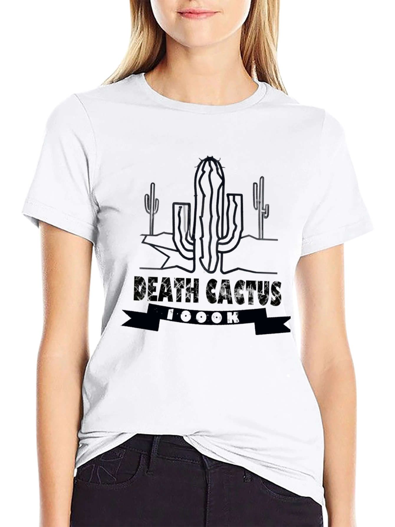 Death Cactus 1000K Black Graphic Tee