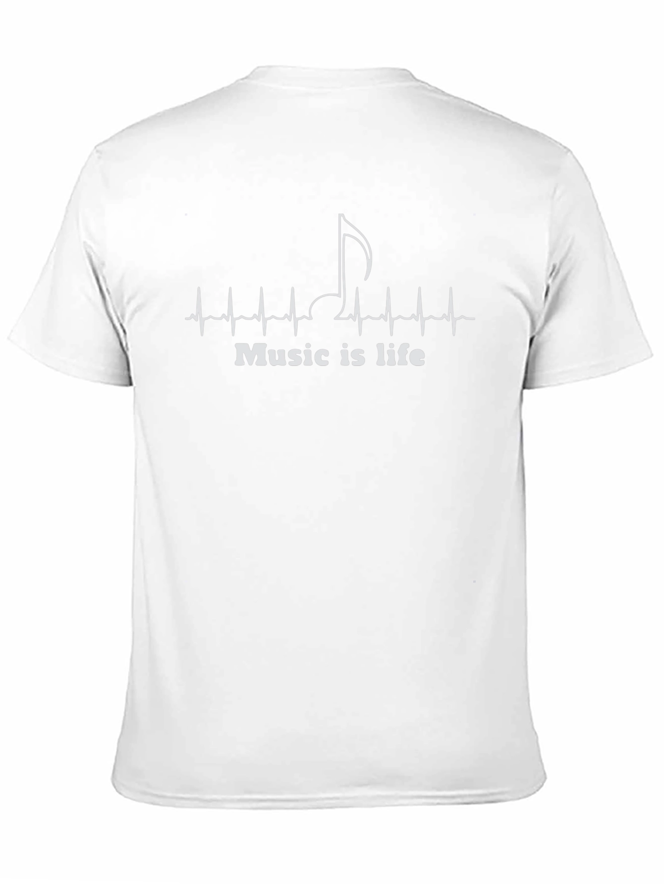 Music is Life ECG T-Shirt - Stylish Graphic Tee