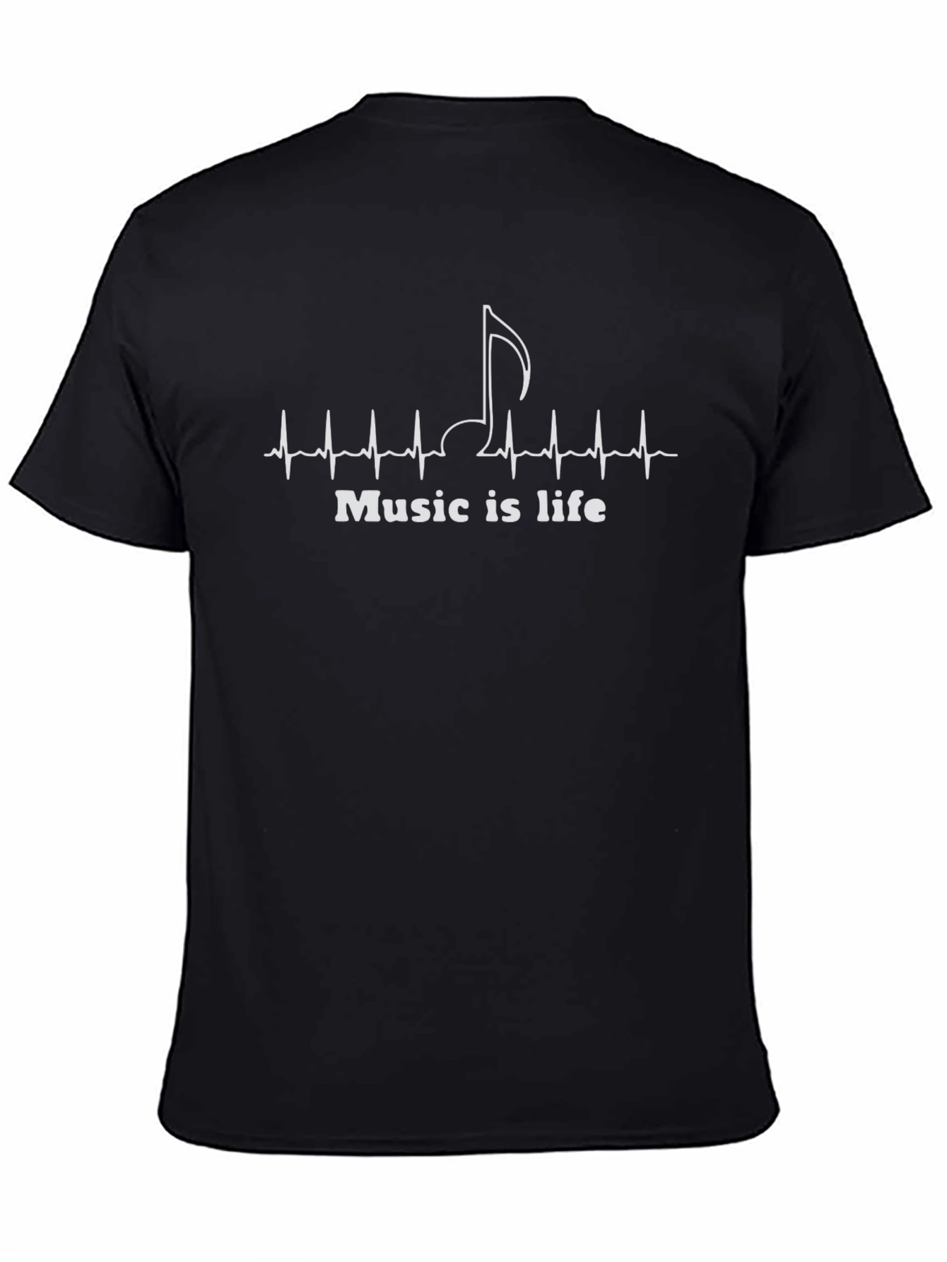 Music is Life ECG T-Shirt - Stylish Graphic Tee