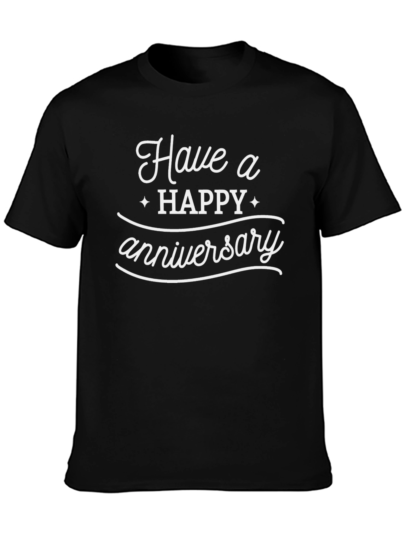 Happy Anniversary Graphic Tee - Black
