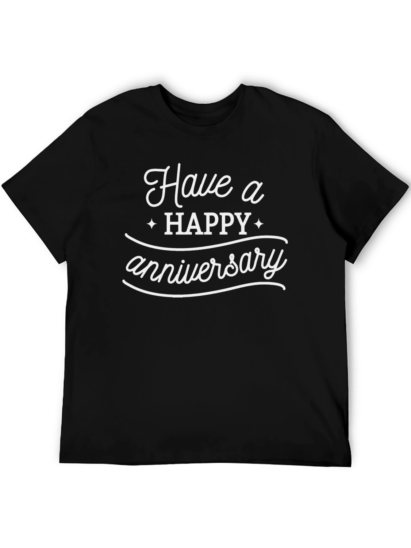 Happy Anniversary Graphic Tee - Black