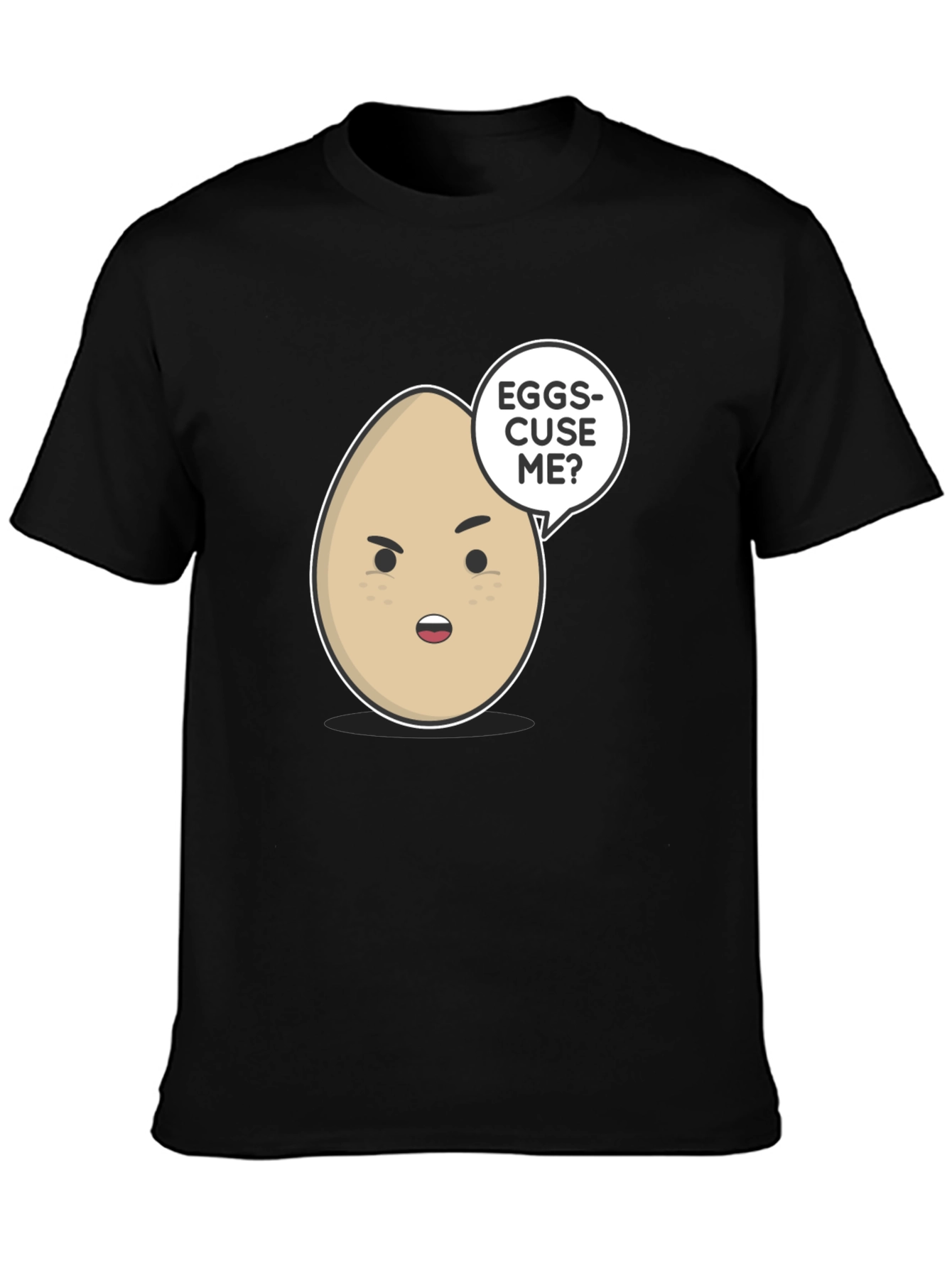 Eggs-cuse Me? Graphic T-Shirt - Funny Egg Pun Tee