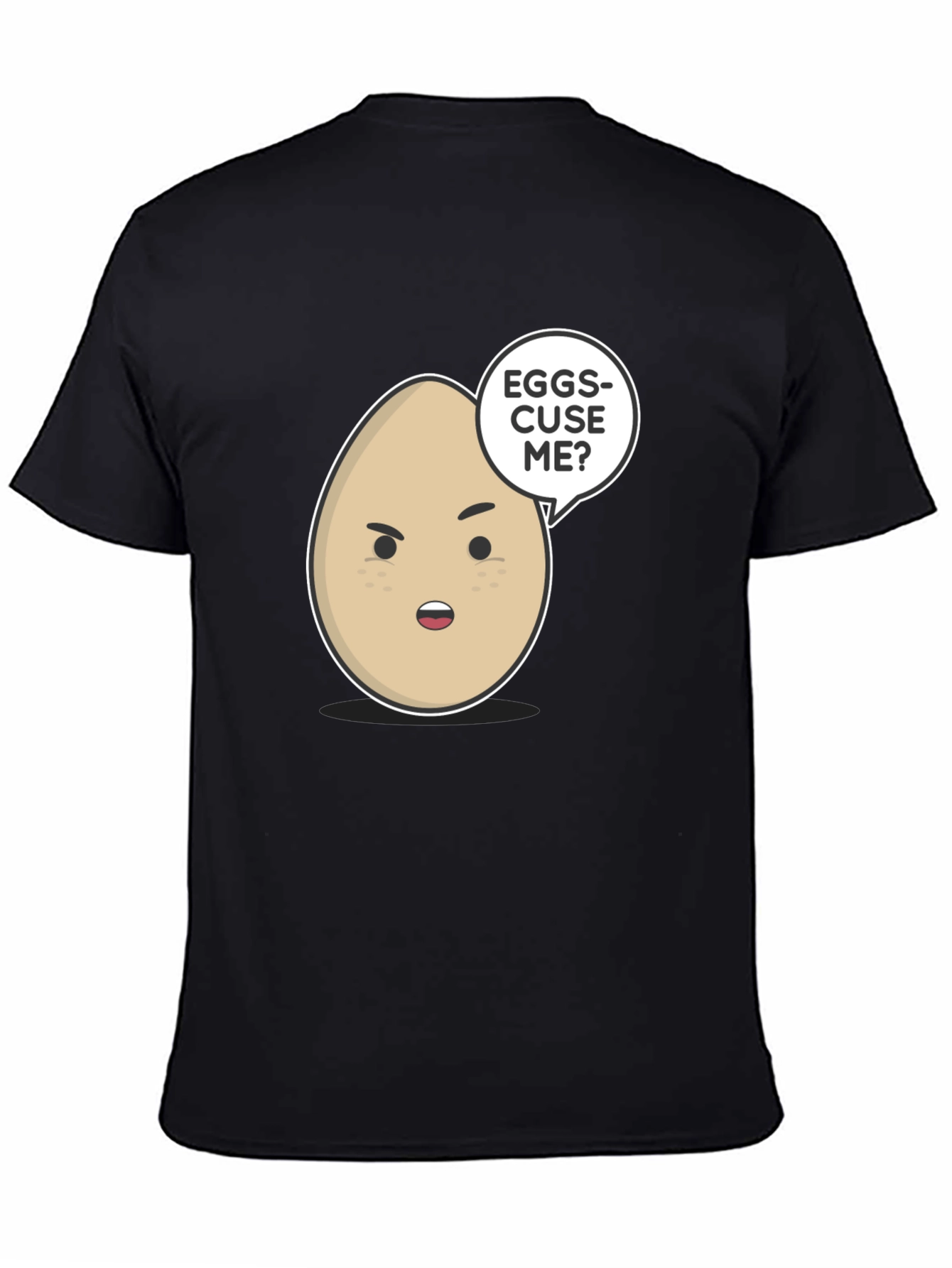 Eggs-cuse Me? Graphic T-Shirt - Funny Egg Pun Tee