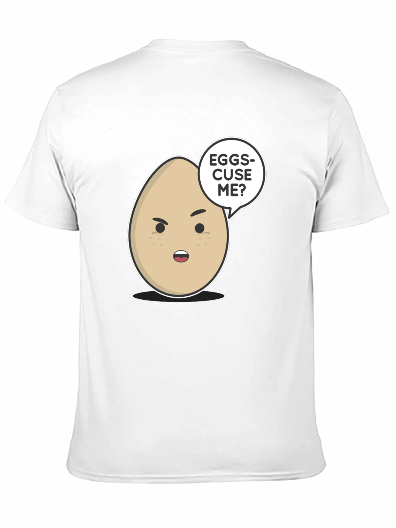 Eggs-cuse Me? Graphic T-Shirt - Funny Egg Pun Tee