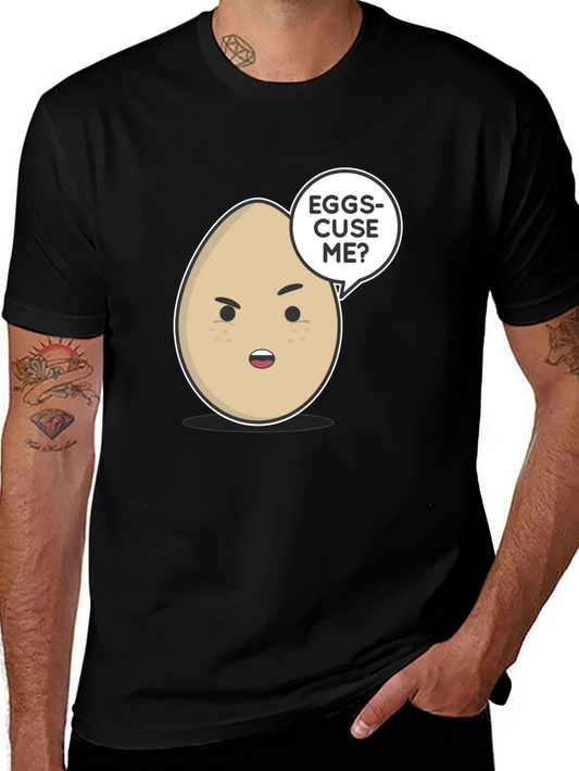 Eggs-cuse Me? Graphic T-Shirt - Funny Egg Pun Tee