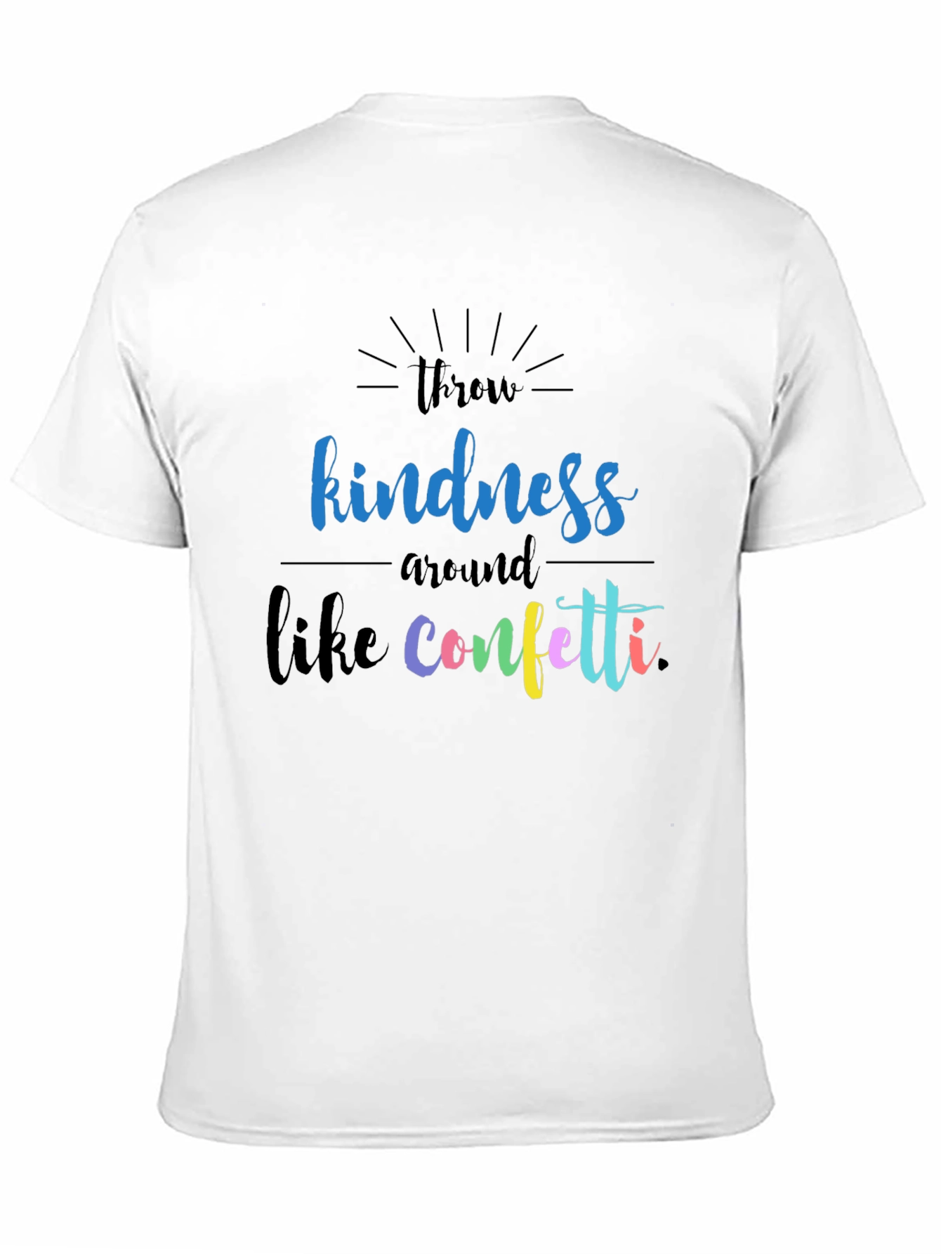 Kindness Confetti Graphic T-Shirt - Black Crew Neck