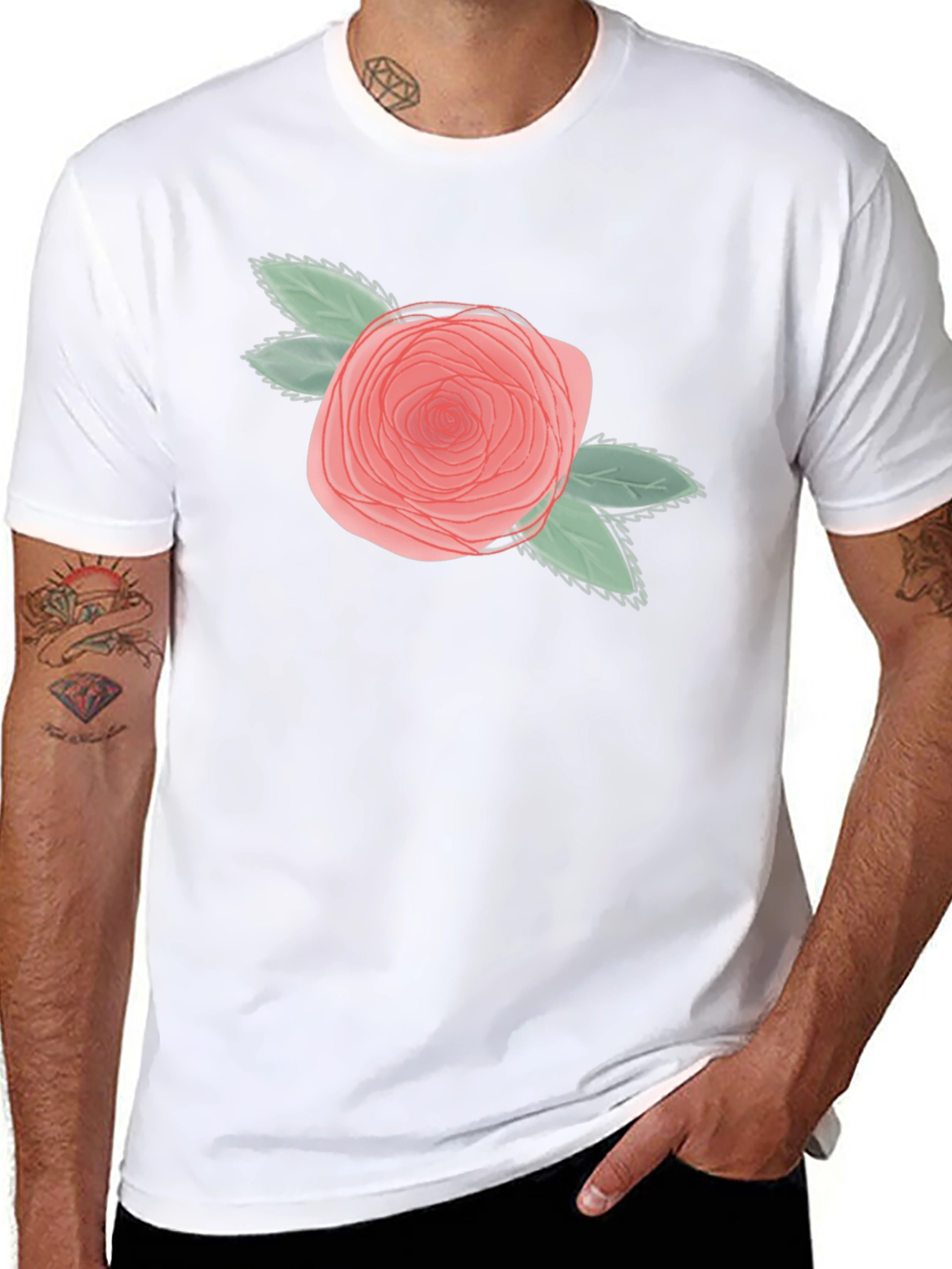 Floral Rose Graphic Tee - Unisex