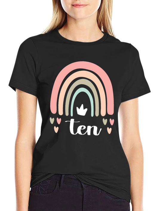Ten Rainbow Birthday T-Shirt