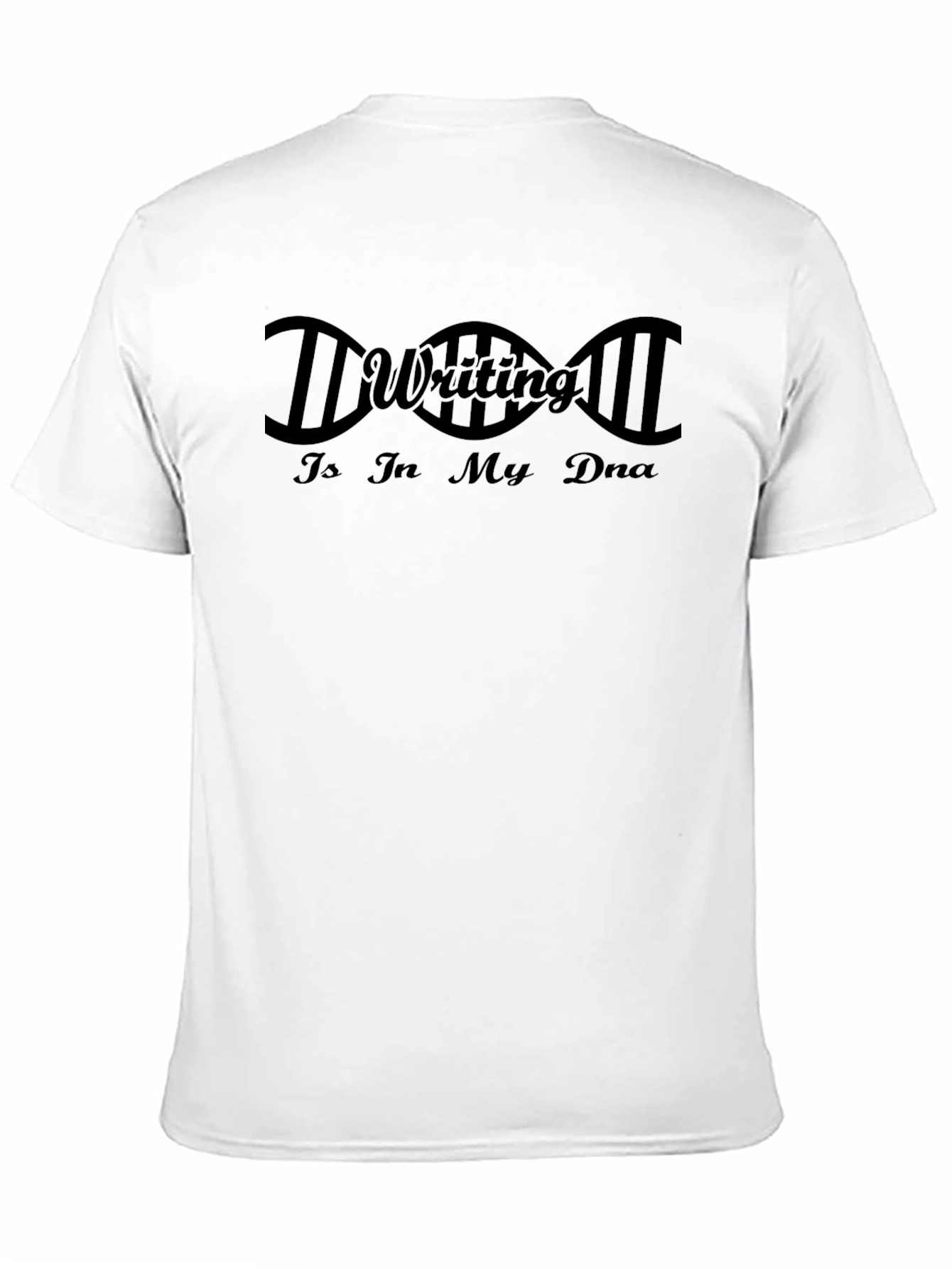 Writing Is In My DNA Black Graphic T-Shirt