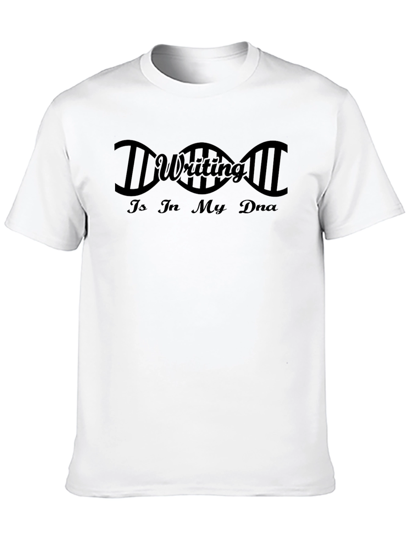 Writing Is In My DNA Black Graphic T-Shirt