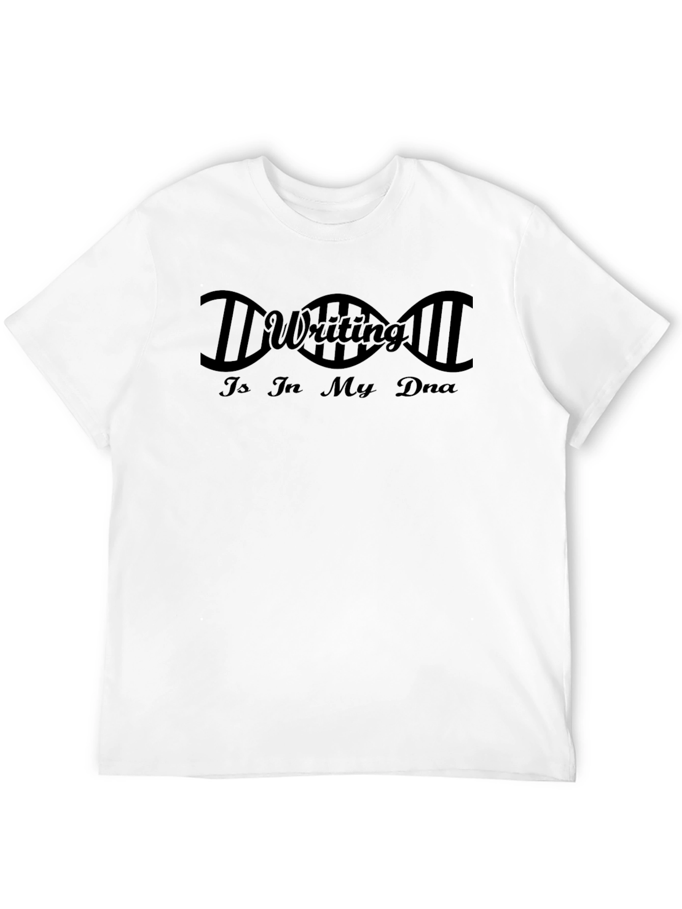 Writing Is In My DNA Black Graphic T-Shirt