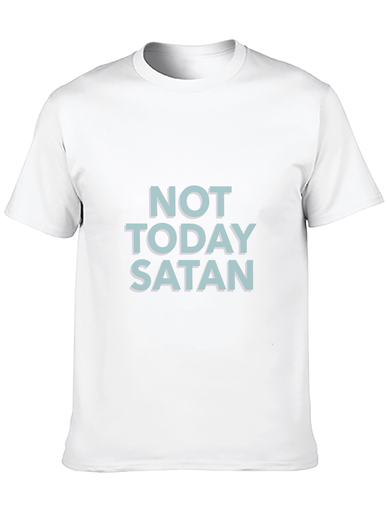Not Today Satan Graphic Tee - Black Casual T-Shirt